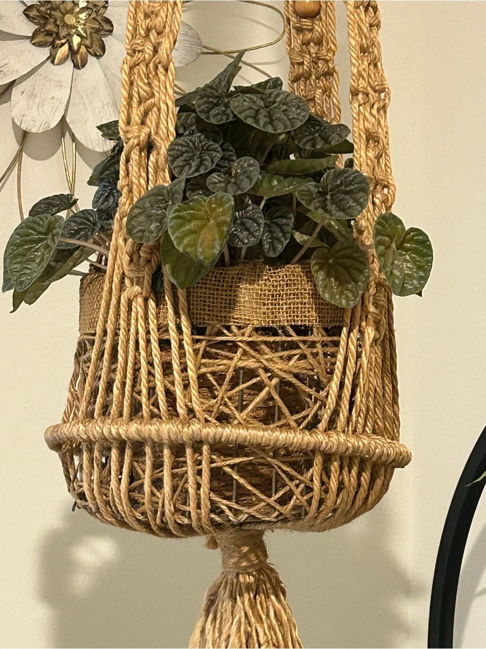 Handmade jute Macrame plant hanger